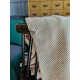 Pled koc bawełniany Karen 150x200 z frędzlami - musztardowy