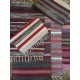 Chodnik dywanik 50x80 patchworkowy Aztec z frędzlami - mix bordo