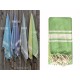 Fouta ręcznik narzuta obrus zielony