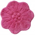 Dywanik kwiatek bawełniany Flora 60cm różowy z efektem 3D