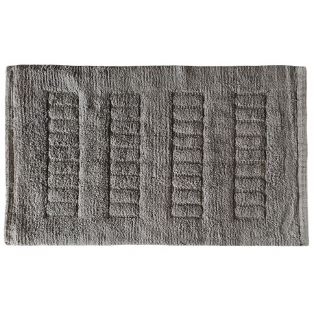 Miękki dywan łazienkowy bawełniany efekt 3D szary