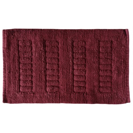 Miękki dywanik łazienkowy 40x60 bawełniany efekt 3D ciemna czerwień